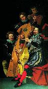 Reinhold Timm Christian IV's musicians. France oil painting artist